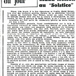 Article de Jean Boissieu du Provençal pour l’exposition du Solstice à Marseille – 1970